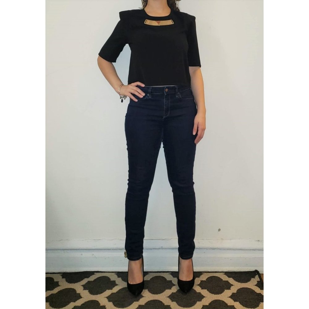 Black Crop Top with Gold Plate - SOLD